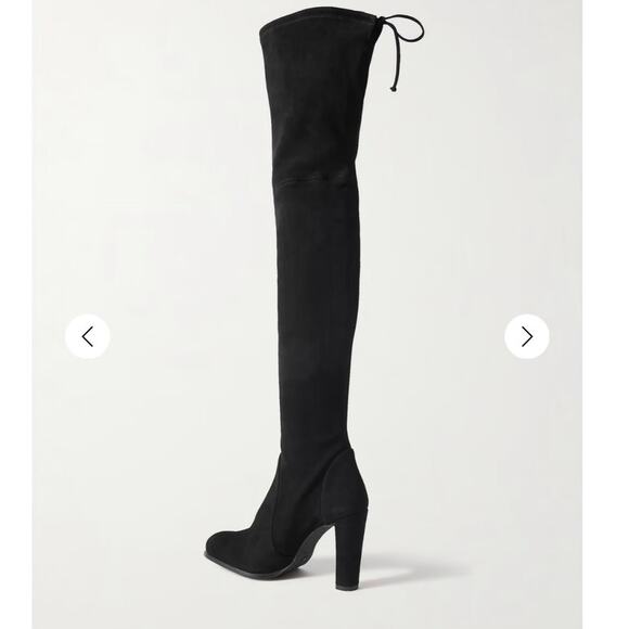 Stuart Weitzman Highland Over The Knee Boot Black Suede  Size 7.5 Narrow - Picture 13 of 13
